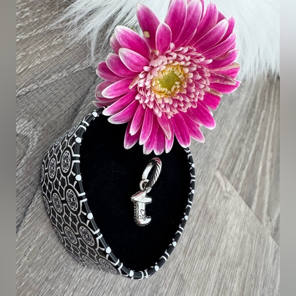 💗BRIGHTON Retired Lowercase “t” Silver Charm - Picture 2 of 6